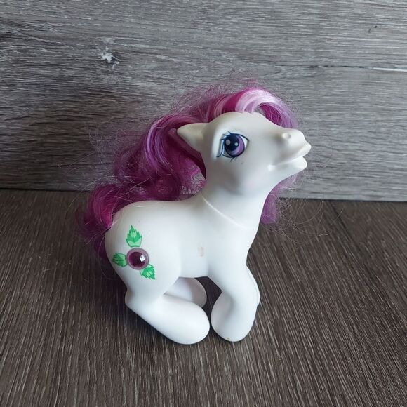 My Little Pony G3 WONDERMINT Purple Gem 2003 White 5" - Picture 1 of 4
